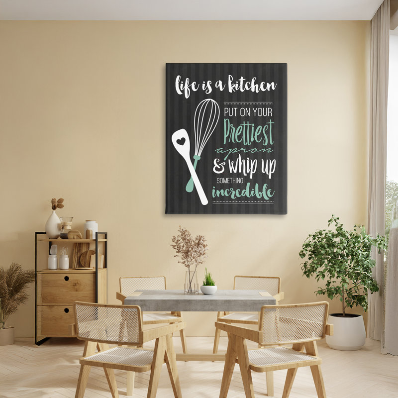 Life Is A Kitchen, H 40 po x l 30 po