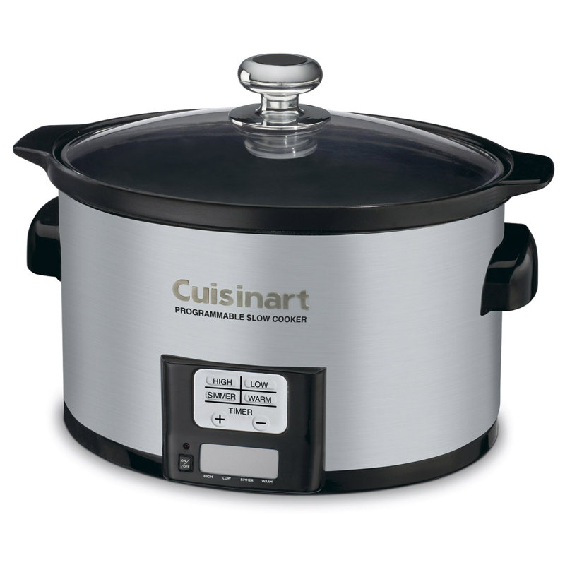 Cuisinart 3.5 Quart Silver Stainless Steel Programmable Slow Cooker
