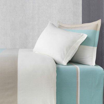 Cotton Blend Striped Duvet Cover Set