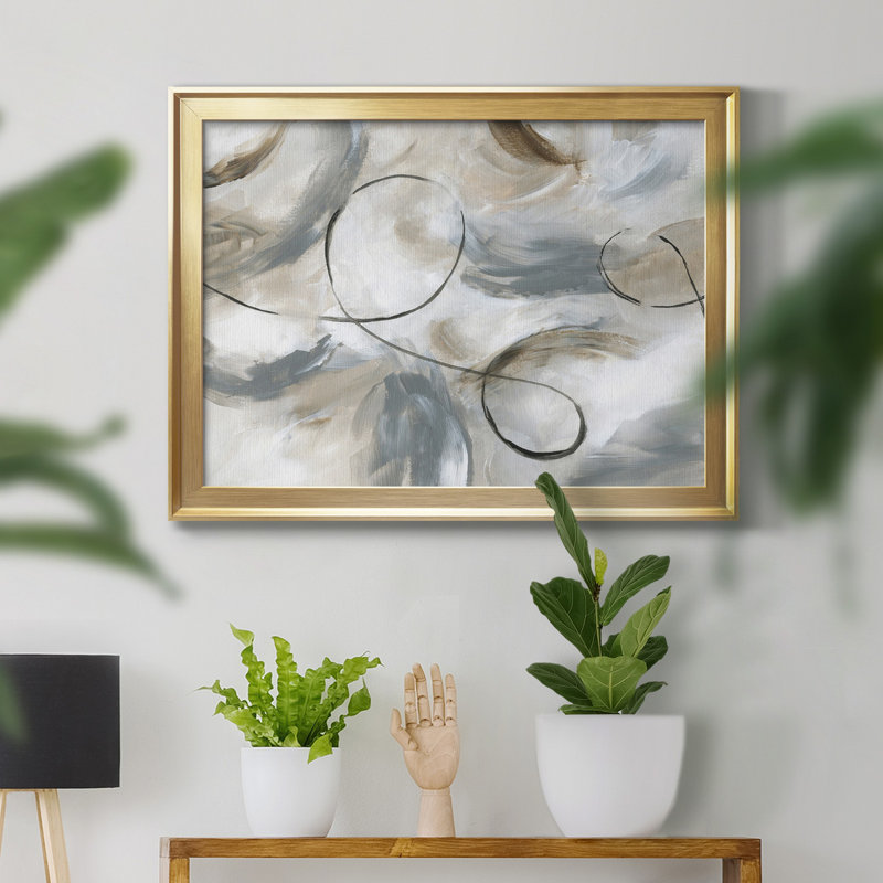 Staccato - Peinture sur toile encadrée, H 26,5 po x l 36,5 po x P 1 po, Or