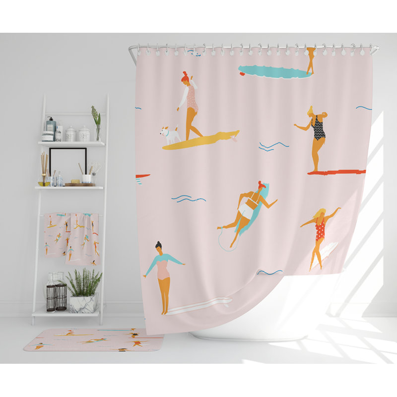 Navarion Polyester Shower Curtain Set