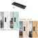 Matte Black Rectangular Recessed Invisible Flat Finger Pull Sliding Barn Door Handle