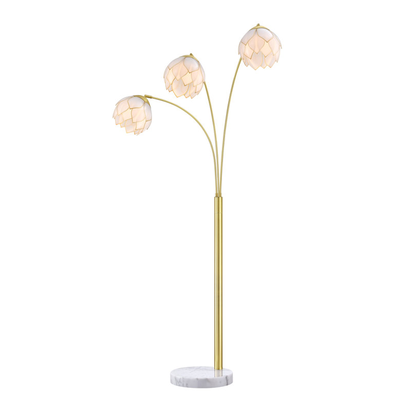 LED Tree Floor Lamp, Brushed Brass, Brushed Brass