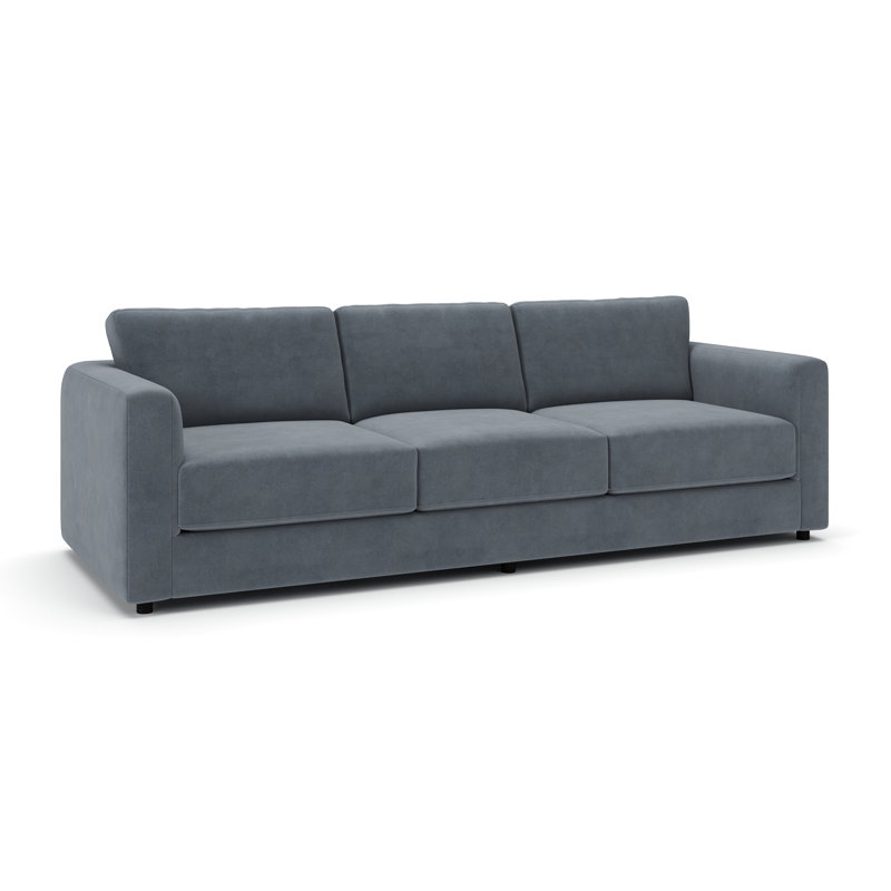 Milo 89" Upholstered Sofa, Bella Cornflower