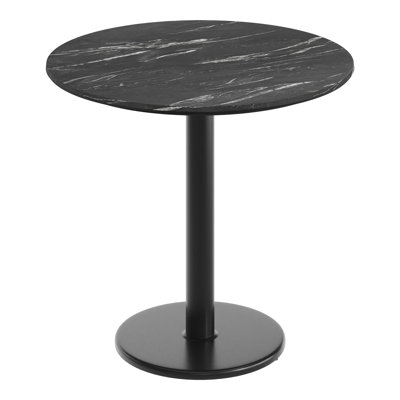 Round Commercial Seamless Surface Tabletop with Table Height Base