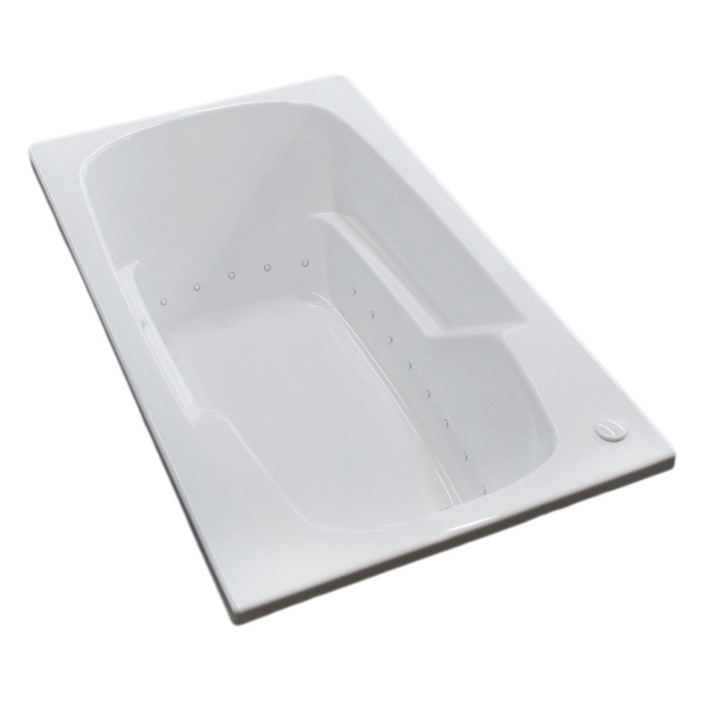 Anguilla 71'' x 41.38'' Drop-In Acrylic Bathtub, Right