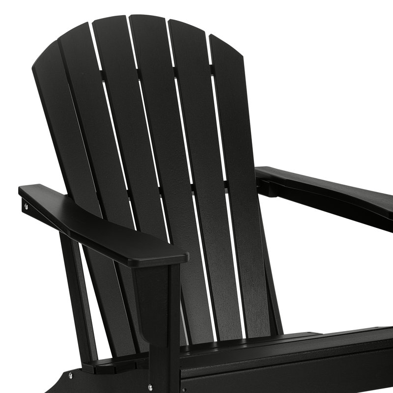  Chaise Adirondack en plastique Altura, Noir, noir, noir, noir