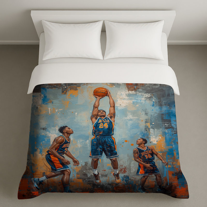 Housses de couette Basketball Joueurs, Lit simple