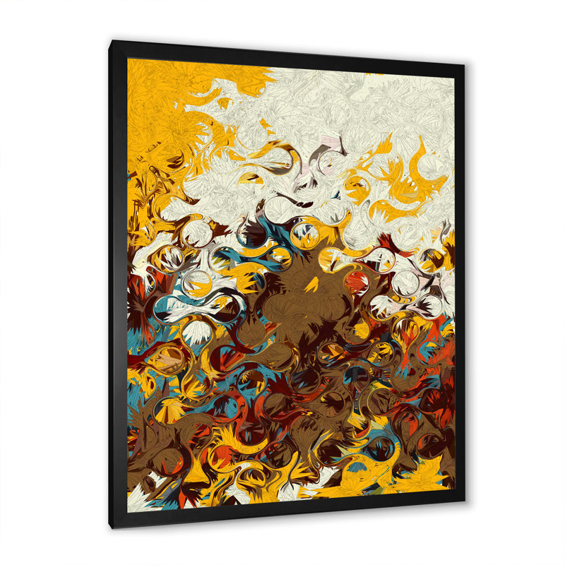 «Yellow Rainbow», reproduction d'art encadrée sur toile, Cadre photo noir, H 20 po x l 12 po x P 1 po