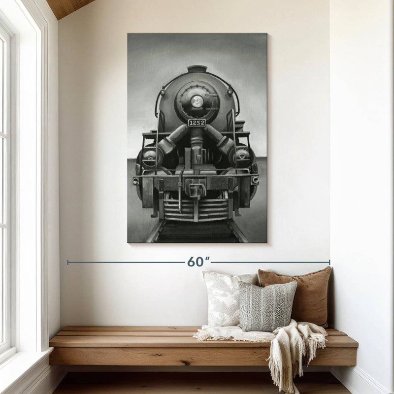 Mehar Monochromatic Vintage Train, 48" H x 32" W