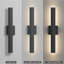 Applique murale d'extérieur linéaire en aluminium noir à DEL à intensité variable-928395704