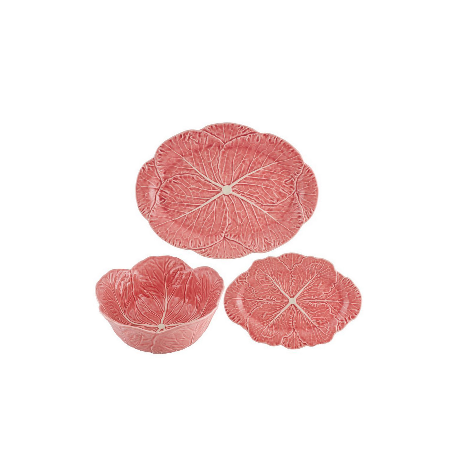 Cabbage Pink 3 Piece Serving Set