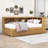 Twin Daybed with 2 Drawer and Cabinets and USB-2062345994