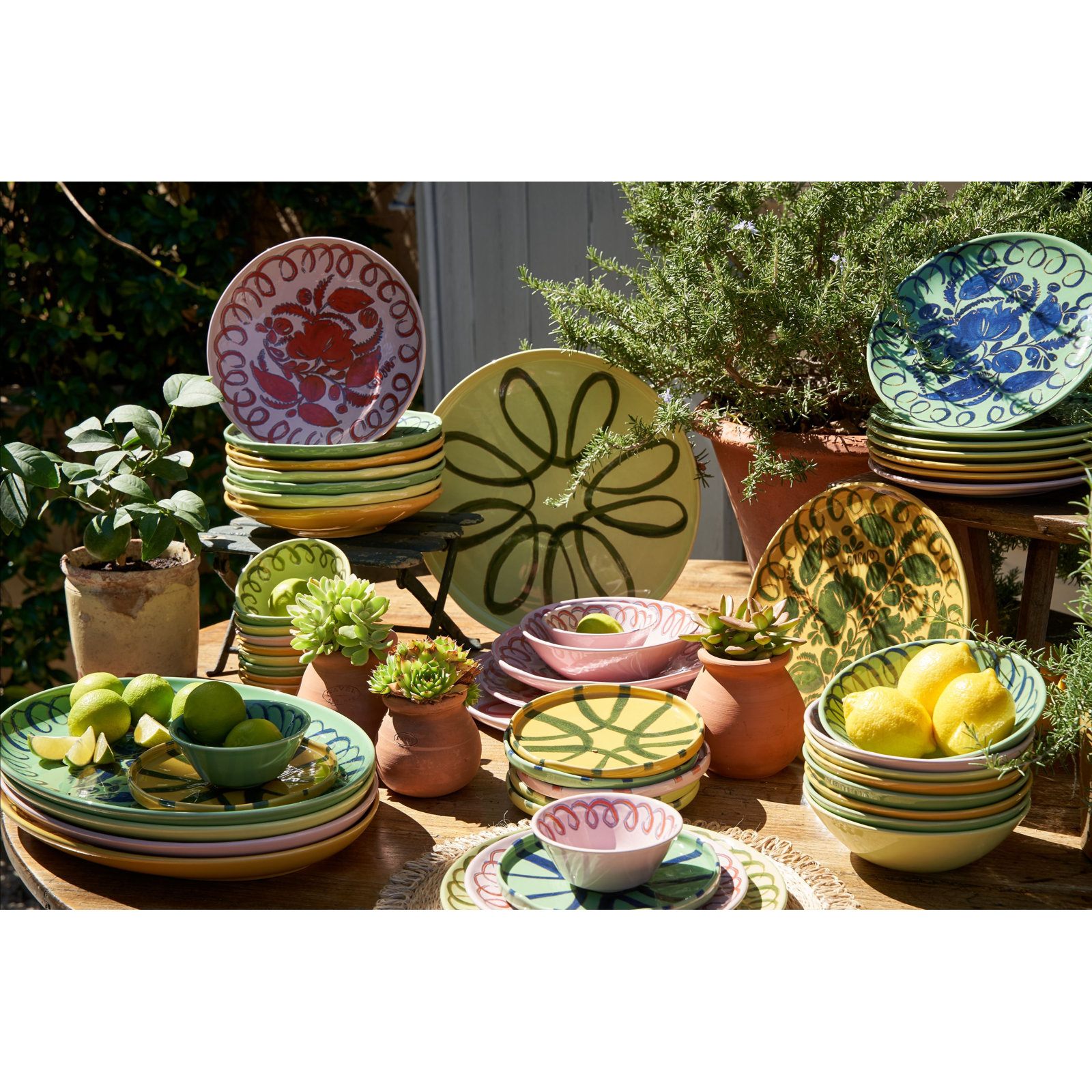 Oval Serving Tray, Green