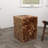 Obrien Solid Wood Block End Table