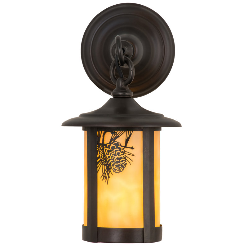 1 - Light Outdoor Wall Lantern, 12.5" H x 6" W x 10" D