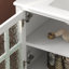 36" Bathroom Vanity With Ceramic Sink, Bathroom Vanity With Adjustable Shelf And Open Shelf, With Solid Wood Legs, Waterproof Painted Finish, Silver Metal Knobs And Soft Close Hinges Design-1898674213