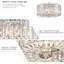 Plafonnier encastré Modern Crystal avec cadre en cristal K9 et chrome, plafonnier semi-encastré 2 lumières pour couloir, cuisine, salle de bain, entrée