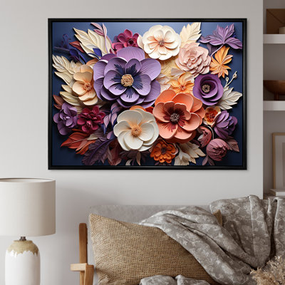 «Mauve et pêche», reproduction d'art sur toile