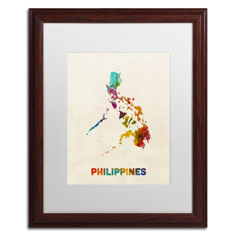 " Philippines Map " by Michael Tompsett, 20" H x 16" W x 0.5" D