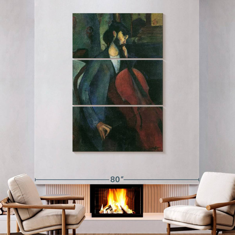 Abarca The Cellist 1909, 74" H x 48" W