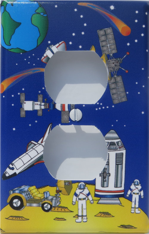 Plaque murale 1-gang à prise en duplex Outer Space