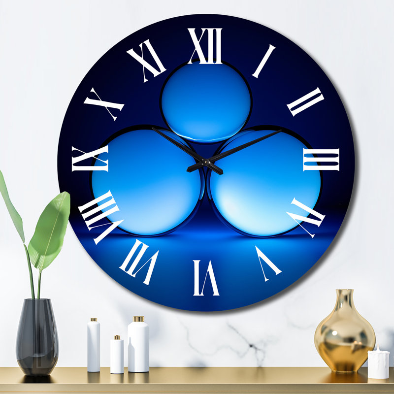 Horloge murale en métal Lutherson, Grand