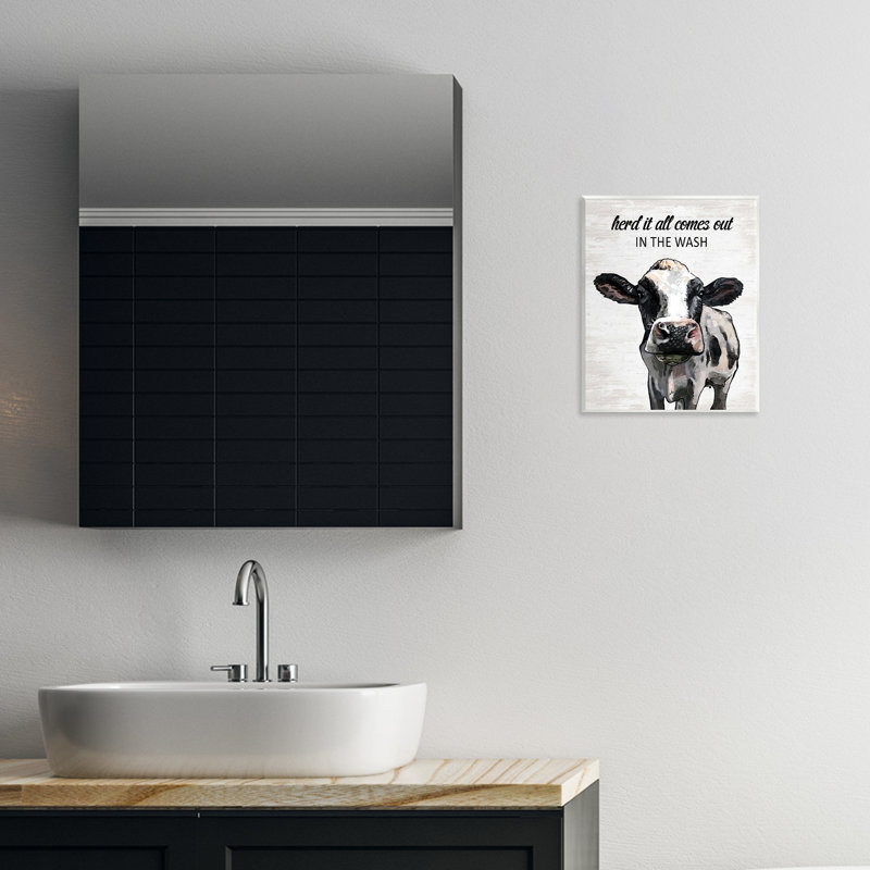 «Farm Animal Laundry», plaque murale avec lettrage et doublure
