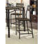 Metal Frame Counter Height Dining 5Pc Set Wooden Set Table Top Counter Height Dining Table 4X High Chairs Dining Room