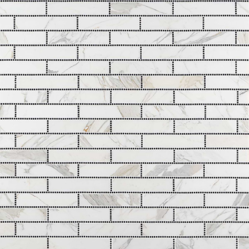 The New Palm Beach By Krista Watterworth Brick White Polished Marble Mosaic