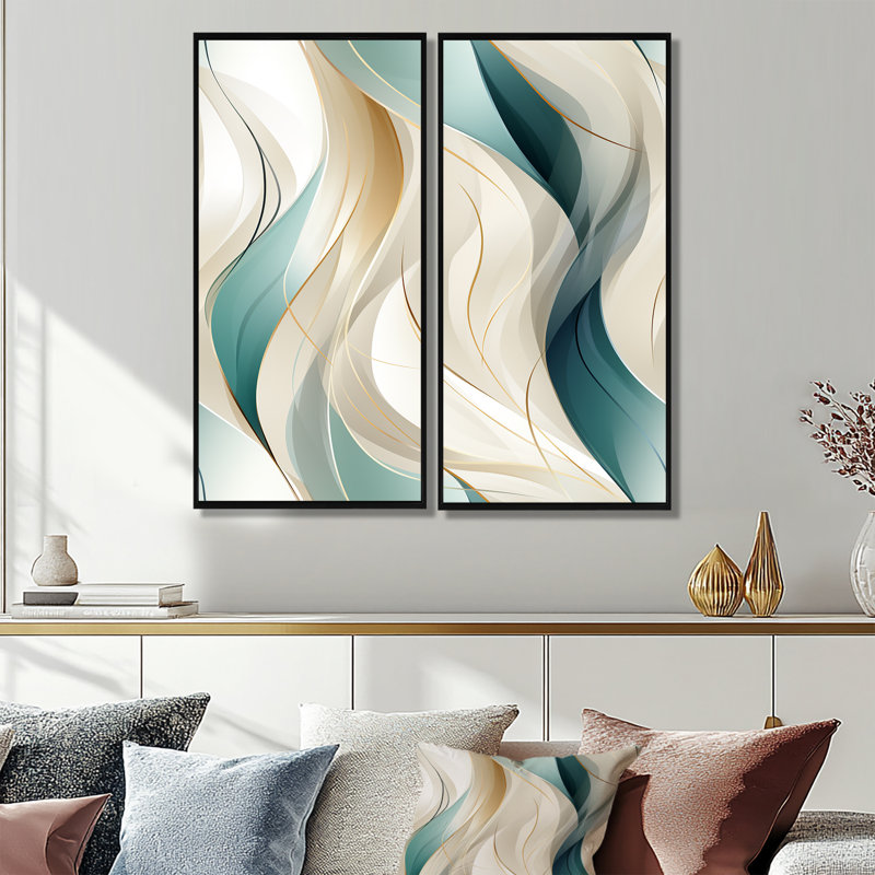 Décoration murale moderne discrète et sobre, 32" H x 32" W, Black, Impression encadrée flottante