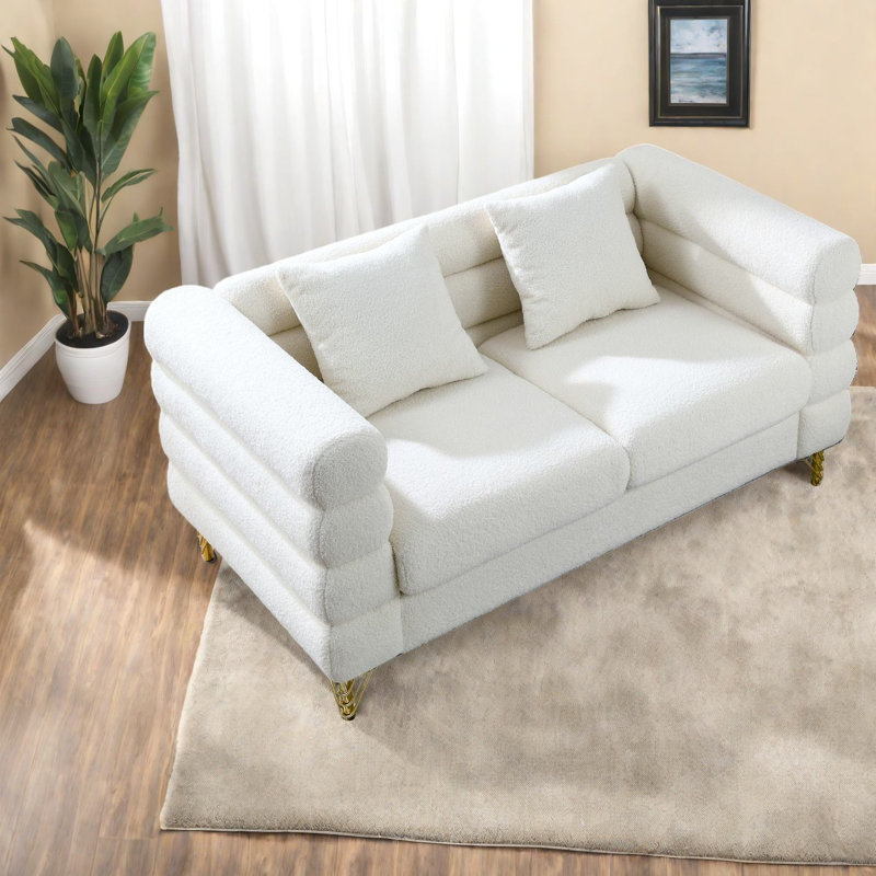 Canapé modulaire à siège profond en tissu Compression