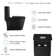 St. Tropez One Piece Elongated Toilet Dual Vortex Flush 1.1/1.6 gpf with 10" Rough-In, Matte Black