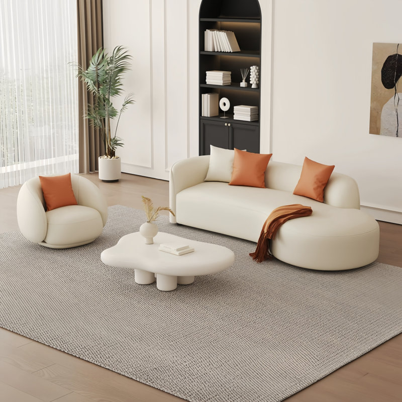 Minimalist sofa and tea table combination