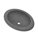 Cuyama Slate Stone Handmade Oval Drop-In Bathroom Sink