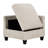 Modern Sectional With Beige Corduroy Upholstery & End Seat Storage Charging 4 In Reversible Cushions-368487559