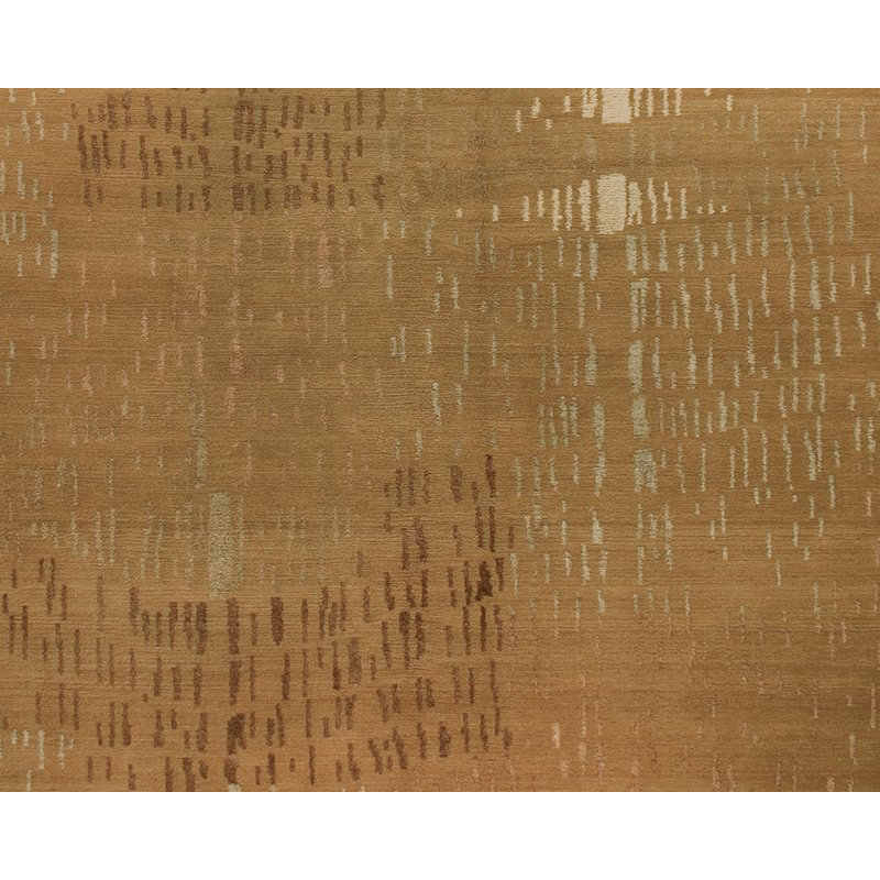 Prati Abstract Area Rug in Brown/Gold, Rectangle 10' x 14'