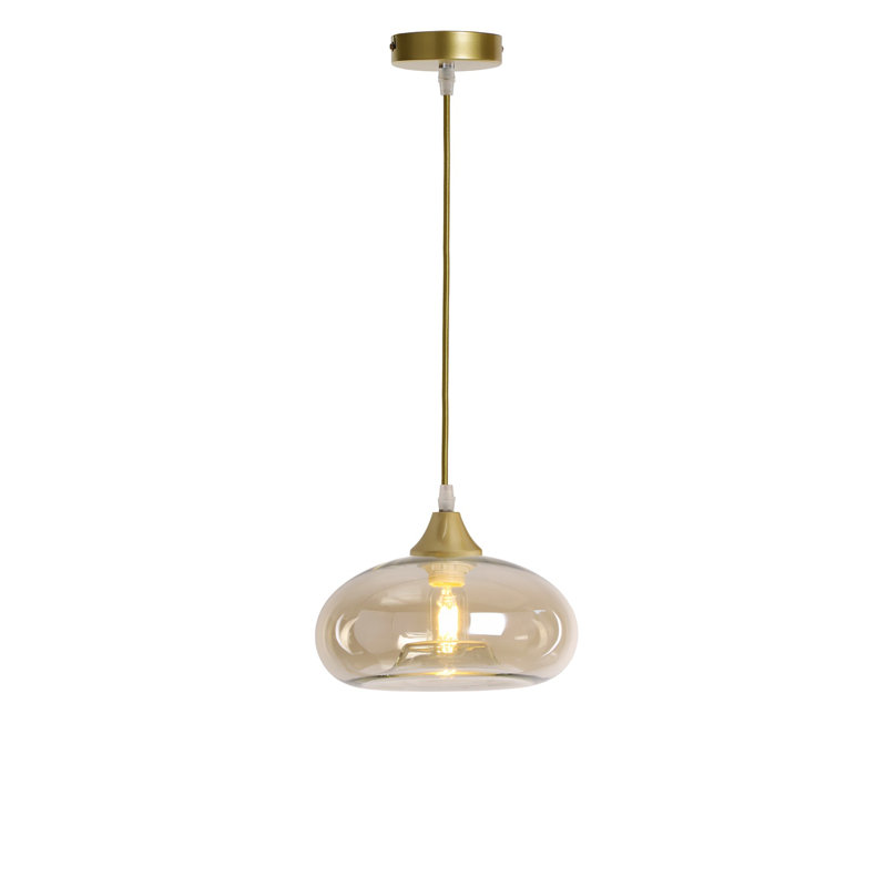 Aeyden 1 - Light Dome Pendant, Amber, Gold