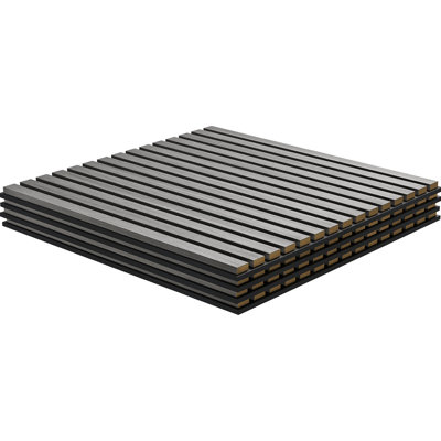 Panneau acoustique insonorisant 24 po X - Faux bois gris 3D pour un décor de salle de bain moderne