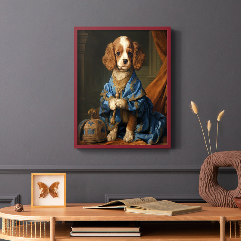 ANIMALS Series CLxx III - reproduction encadrée de qualité supérieure - prête à être accrochée - aucun clou requis, Rouge