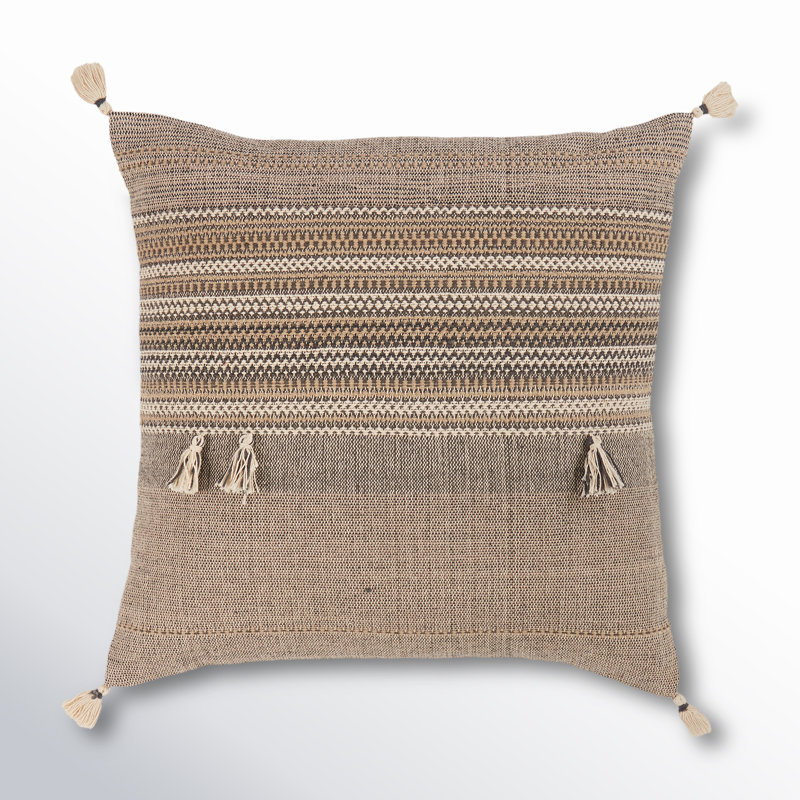 Hanadee Striped Cotton Throw Pillow, No Fill