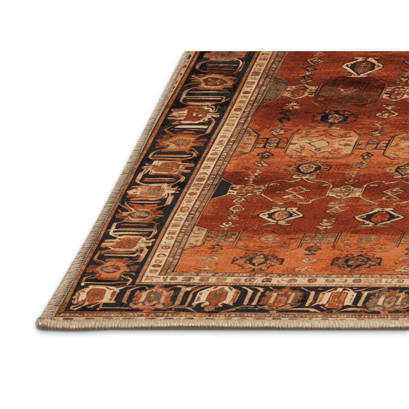 Tapis brun lavable à la machine, Carré 4 pi