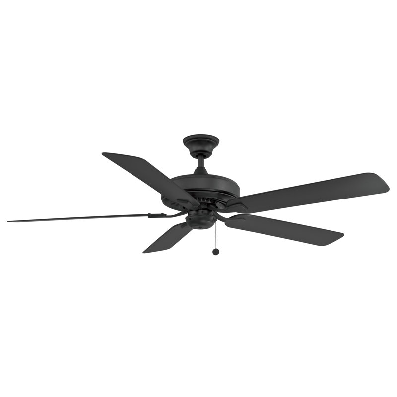 Edgewood 60 inch Indoor/Outdoor Ceiling Fan - Black with Black blades, Black with Black Blades