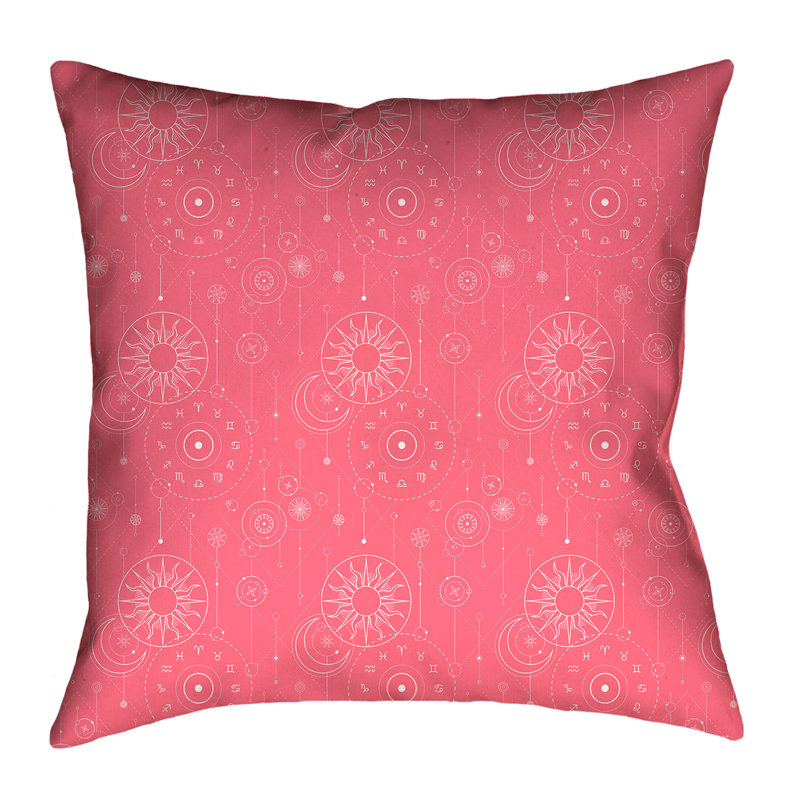 Coussin Katelyn Elizabeth, 14 po x 14 po, Rose, Polyester