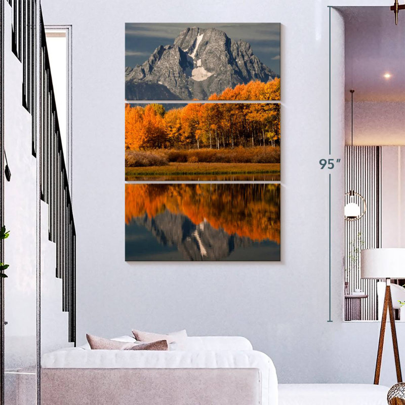 Alvord Grand Teton, reflets d'automne, H 74 po x l 48 po