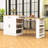 Stylish Kitchen Island with Extendable Countertop, Power Outlets, Ample Storage and Open Shelving-1570914281