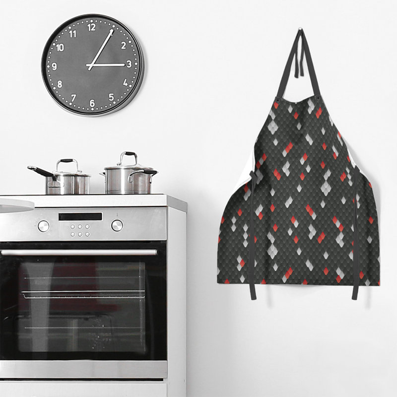 Katelyn Elizabeth Bib Apron, Black/Red