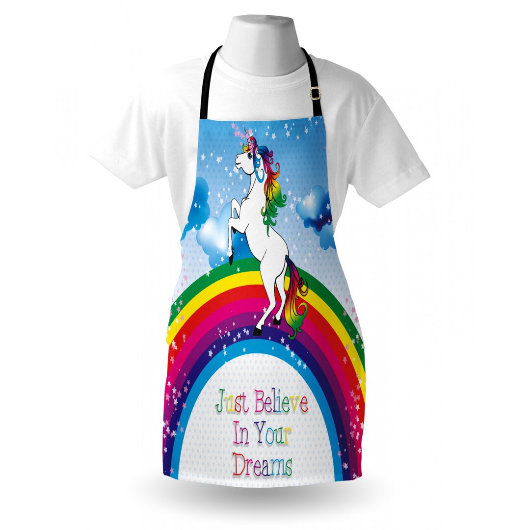 Schürze Einhorn und Regenbogen