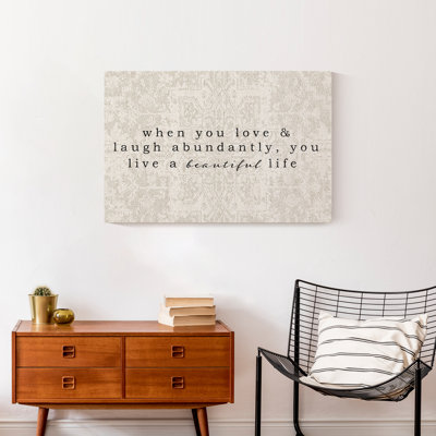 Love Laugh Abundantly 30 x 20 Canvas Wall Art