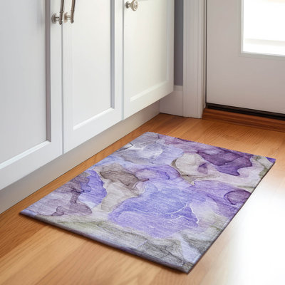 Premium Machine Washable Cerrito AMF504 Purple Rug
